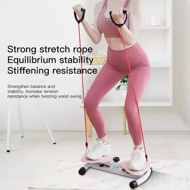 الخصر ، قابل للتعديل المقاومة ، حبل التوتر الدوار . Waist, adjustable resistance, silent rotating