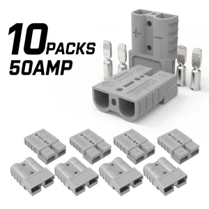 10x Anderson Plug | Anderson Style Plug Connectors | 50AMP | 6AWG | 12-24V DC Power Tool