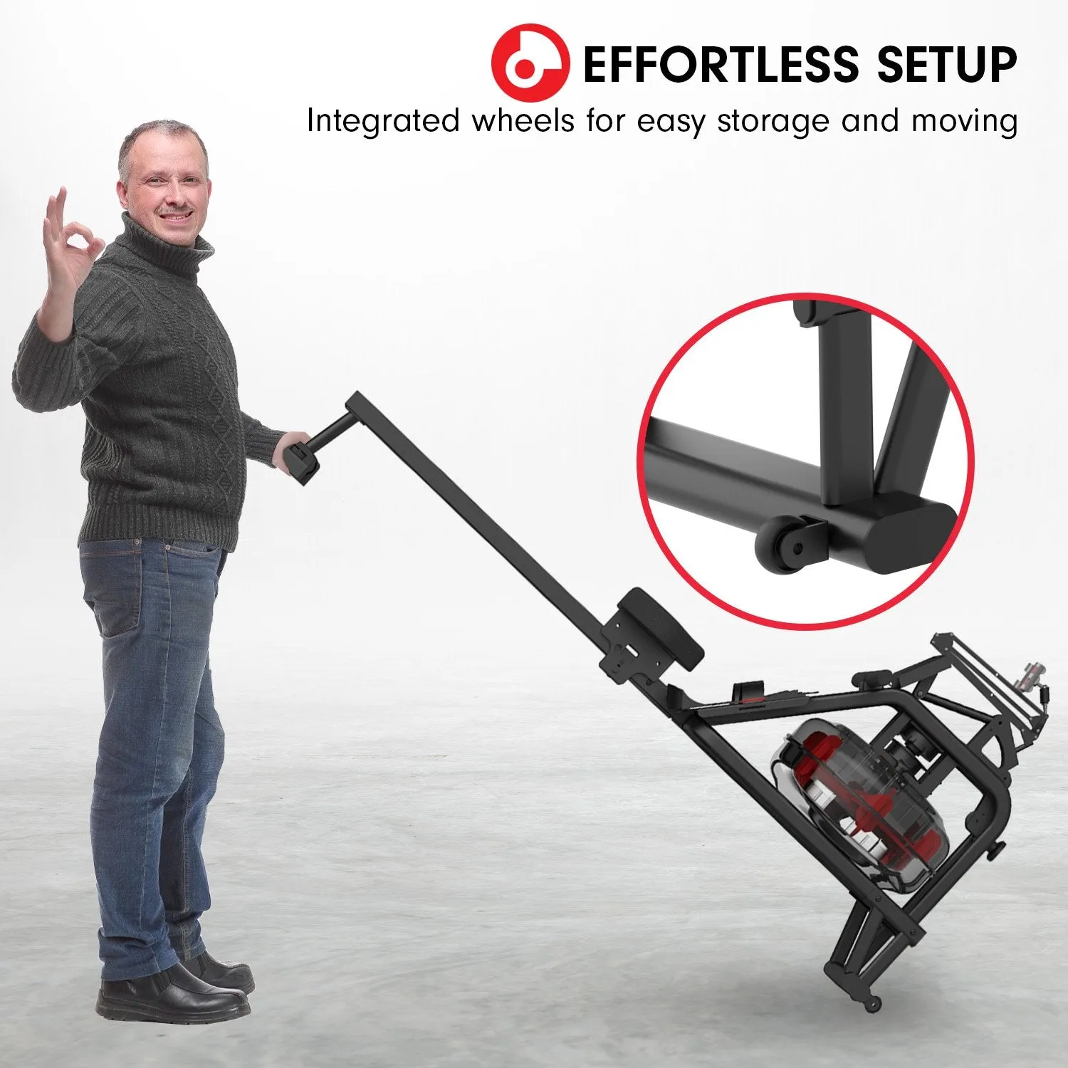 13L Water Resistance Rowing Machine Rower by Powertrain