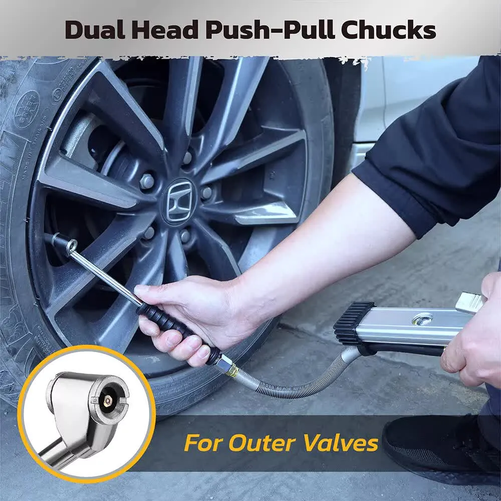3in1 255PSI Tyre Inflator | Car Motorcycle Air Tire Pressure Gauge | Hose Pump | AU