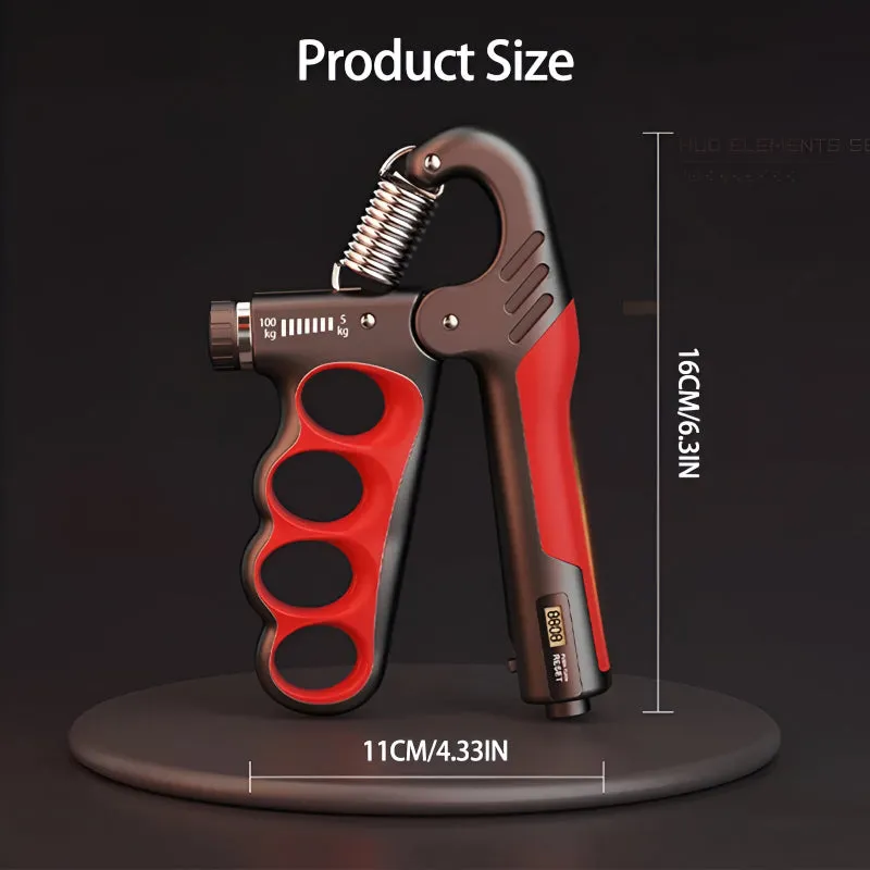 Adjustable Hand Strengthener with 5-100KG Resistance and LCD Counter
