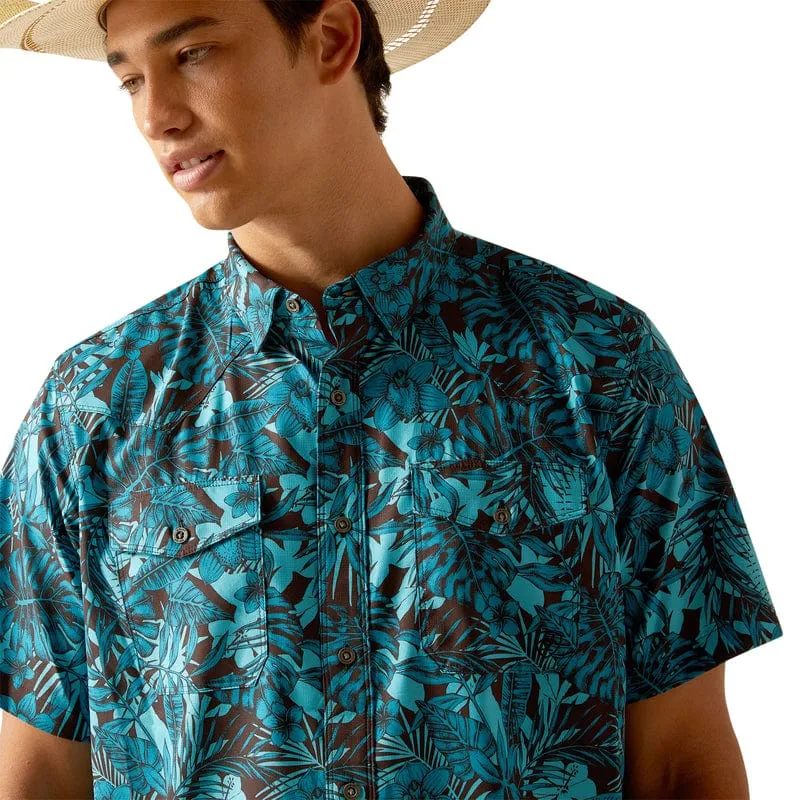 Ariat Men's VentTEK Short Sleeve Western Fitted Shirt 10049020