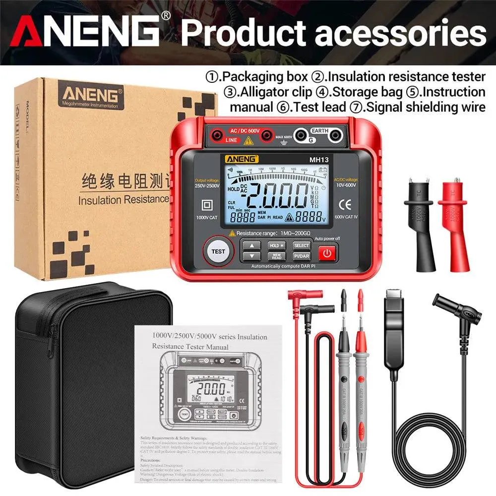 Japanese Tester Digital Multimeter Megameter Insulation Earth High Voltage Resistance Meter Tester