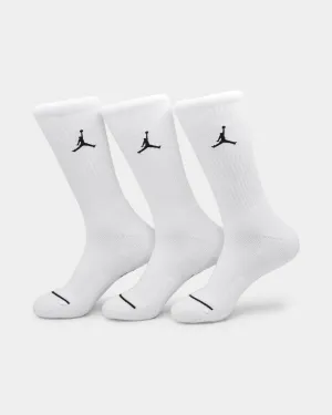 Jordan Jumpman Dri-Fit Crew Socks 3 Pack White/Black
