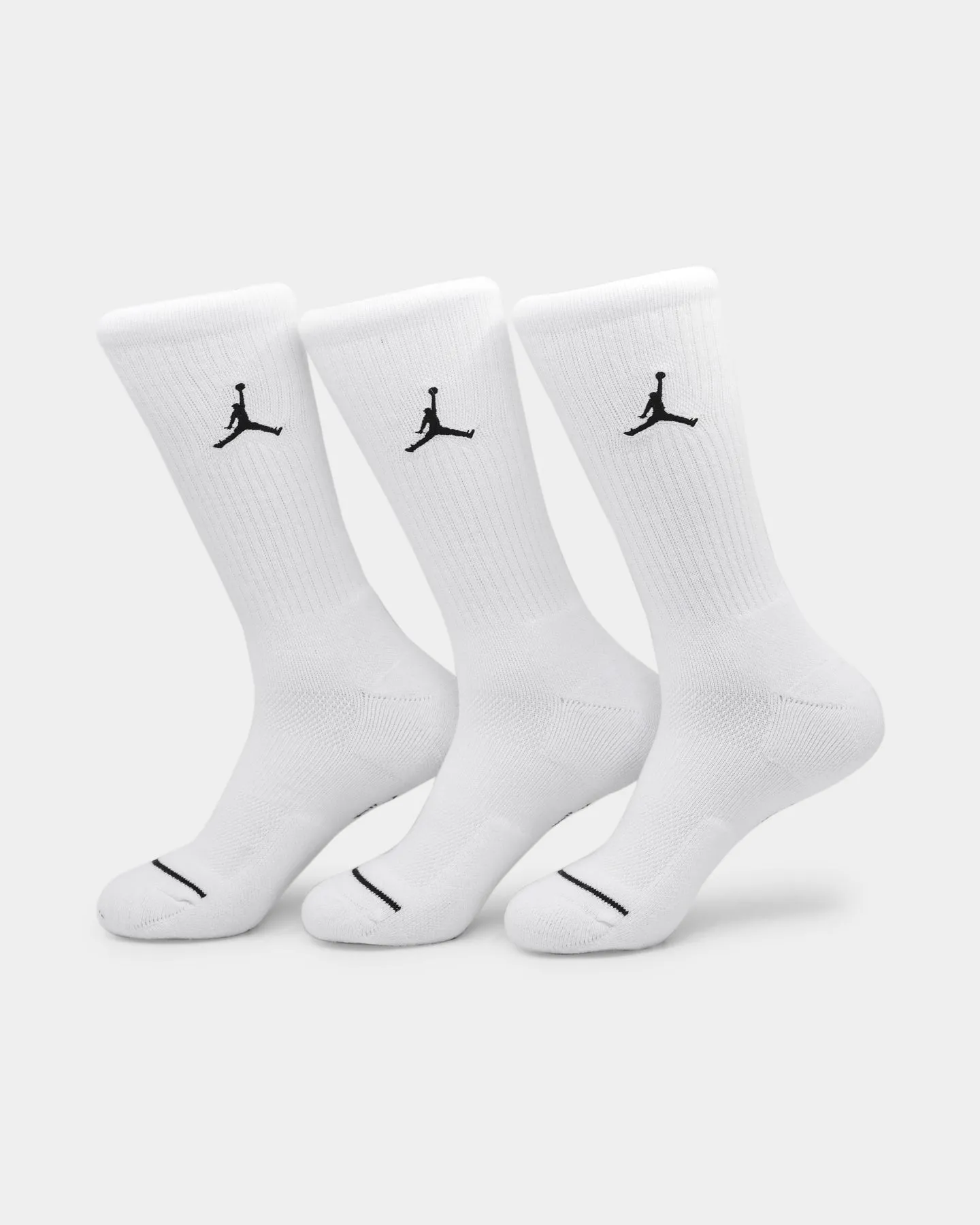 Jordan Jumpman Dri-Fit Crew Socks 3 Pack White/Black