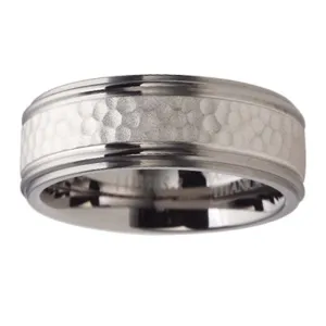 MEN'S TITANIUM SILVER INLAY