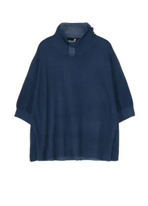 PAPER YARN SHEER HIGH NECK KNIT