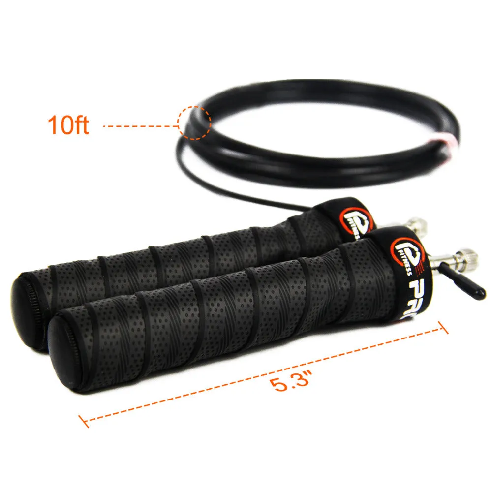 Procircle Crossfit New design Jump Rope for Strength Training adjustable Cable Wire Speed Skipping Rope Super Quality Black