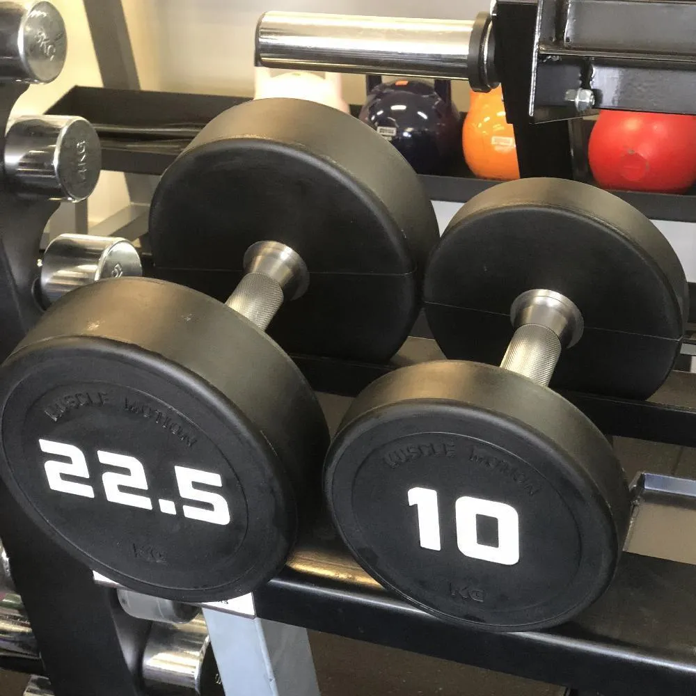 PU Polyurethane Dumbbells Set  12.5kg to 35kg - 10 Pairs (Package)