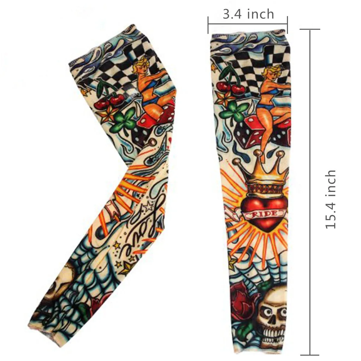 Temporary Tattoo Arm Sunscreen Sleeves (6 pcs Set )
